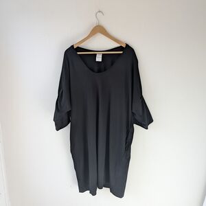 Kowtow Oversized Relaxed Cotton Black Women’s Tunic Dress Size M